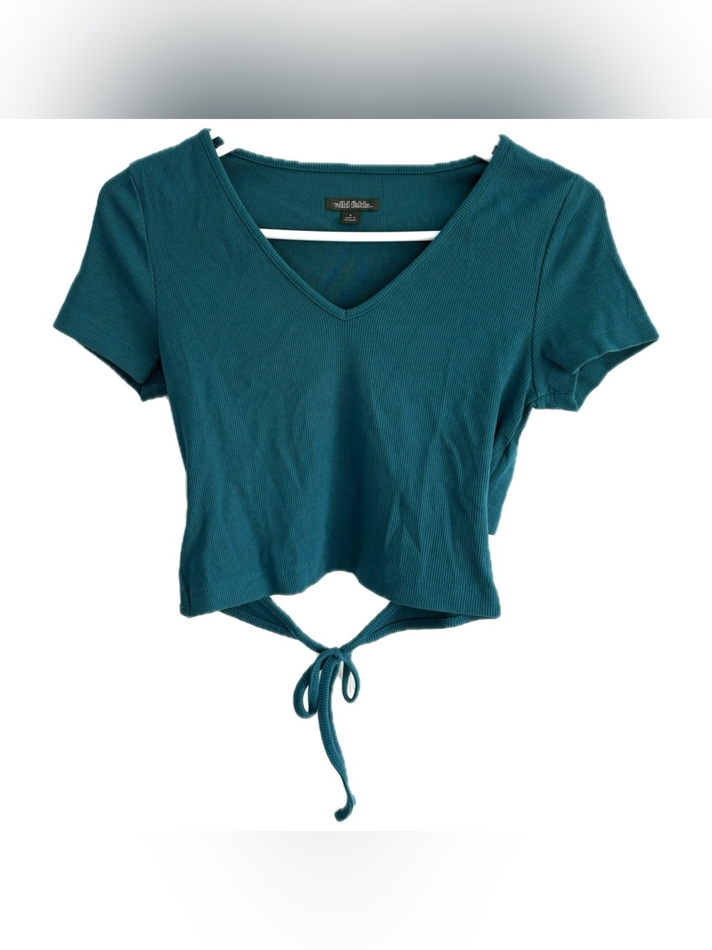 Wild Fable ribbed teal crop top